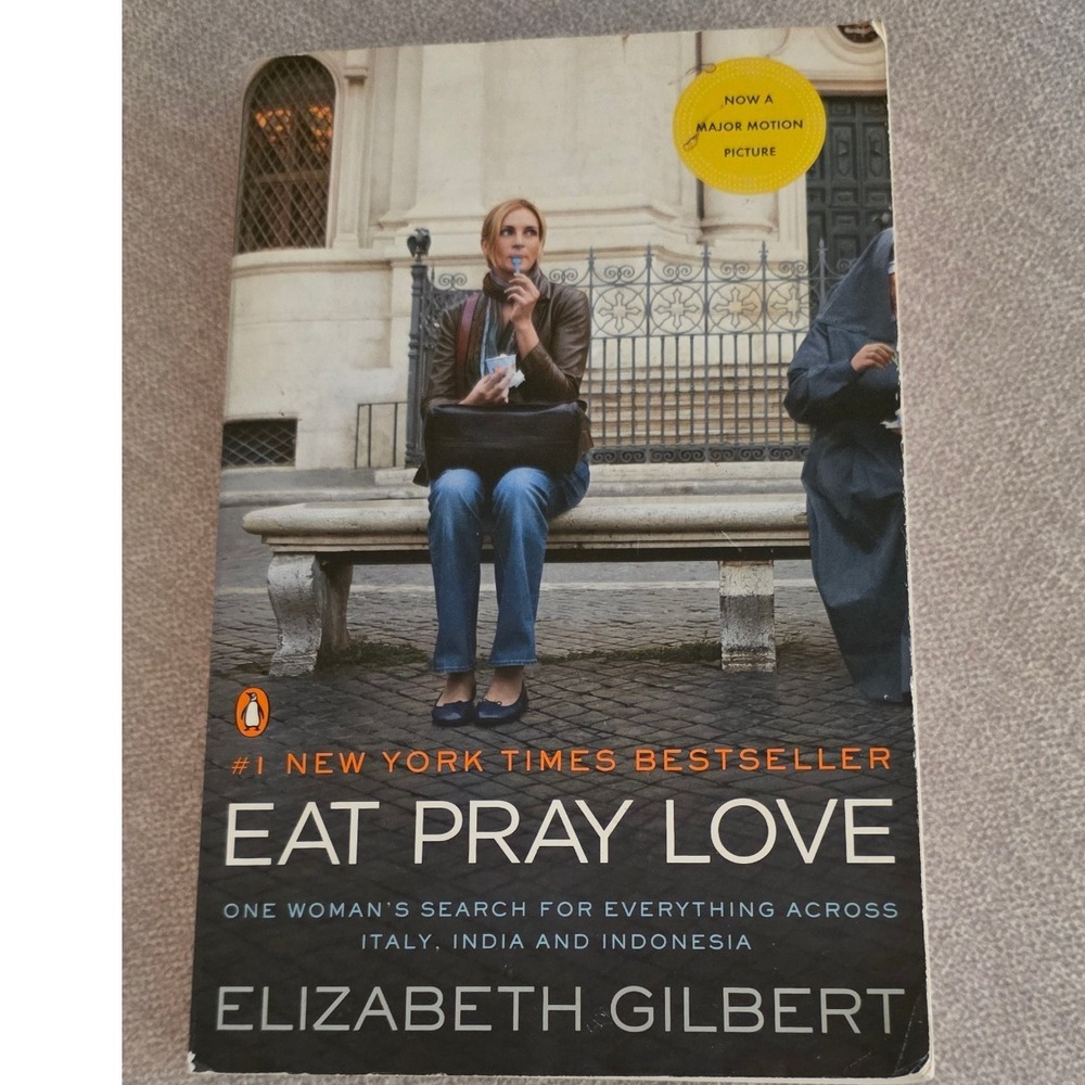 Eat Pray Love by Elizabeth Gilbert Paperback Book - Now a Major Motion Picture